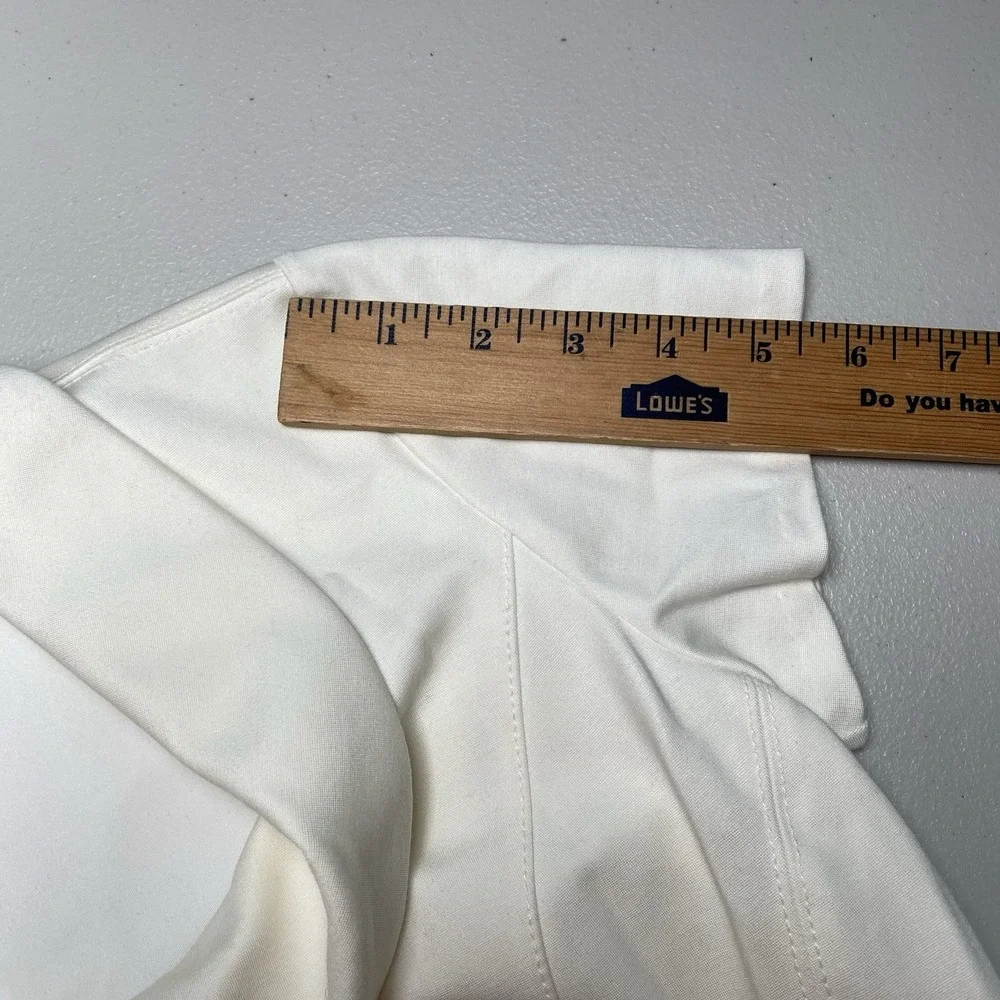 White House Black Market Peplum Blouse Corpcore Quiet Luxury Chic Minimalism - Picture 5 of 13